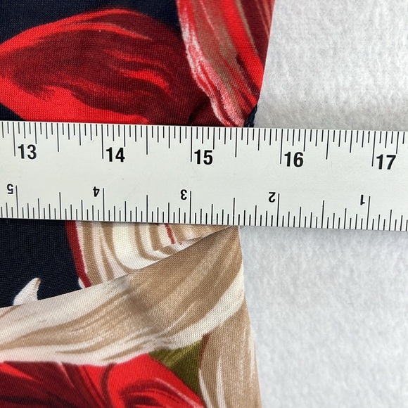 Enfocus Studio Women’s Fit/Flare Dress Sz 6 Black/Tan/Red Polyester/Spandex - Picture 10 of 10